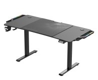 Ultradesk LEVEL V2 LED RGB (Czarne) (elektryczna regulacja) UDESK-LVALED-BB - 1133304 - zdjęcie 1